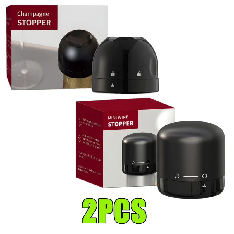 Reusable Silicone Vacuum Wine Stoppers — 1/2/4-Pack Champagne Bottle Sealers, Wine Preserver