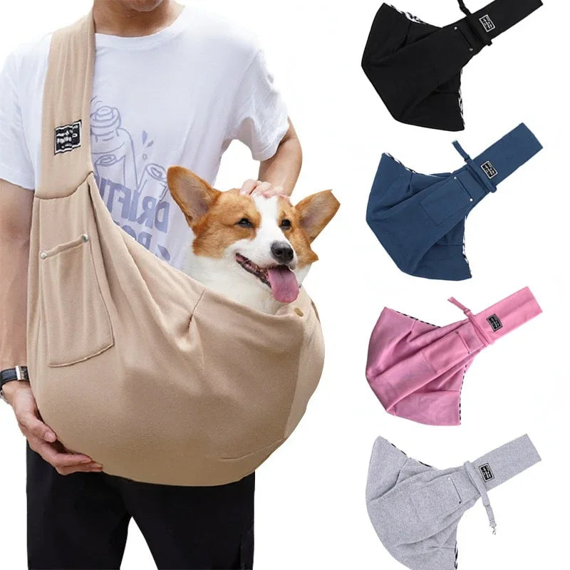Pet Sling Carrier for Small Dogs & Cats – Crossbody Shoulder Bag, Portable Travel Puppy & Cat Carrier, Holds up to 7.5 kg (16.5 lb)