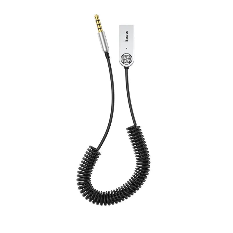 Car Aux USB Bluetooth 5.0 Adapter Cable — 3.5mm Aux Receiver, 45 cm–1.2 m (1.5–3.9 ft)