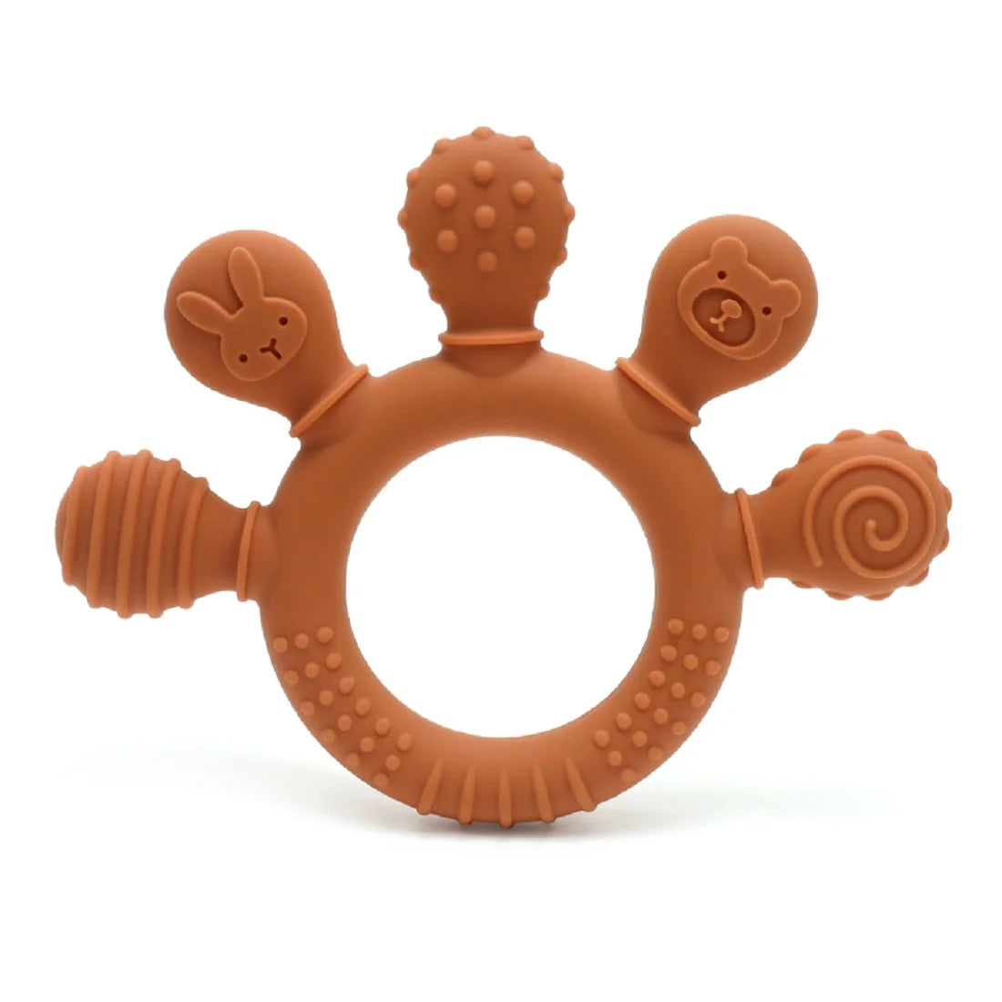 Silicone Baby Teether 0-12 Months Chew Beads Sensory Gum Relief Ring