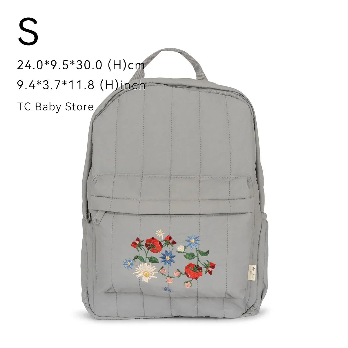 Kids Cotton Backpack (S/L) – Kindergarten & Travel Schoolbag for Toddlers, Children and Moms, Waterproof Geometric Cherry Lemon