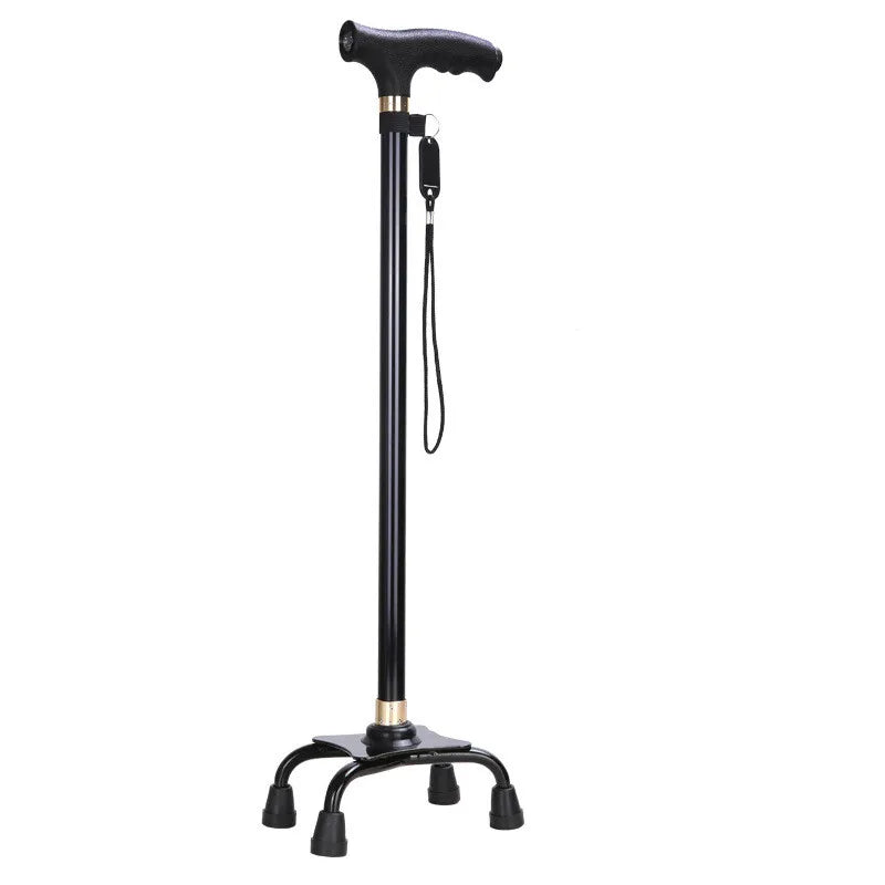 Adjustable Aluminum Walking Cane with LED Light, Non-Slip T-Handle Retractable Senior Walking Stick 28–37 in (72–94 cm)