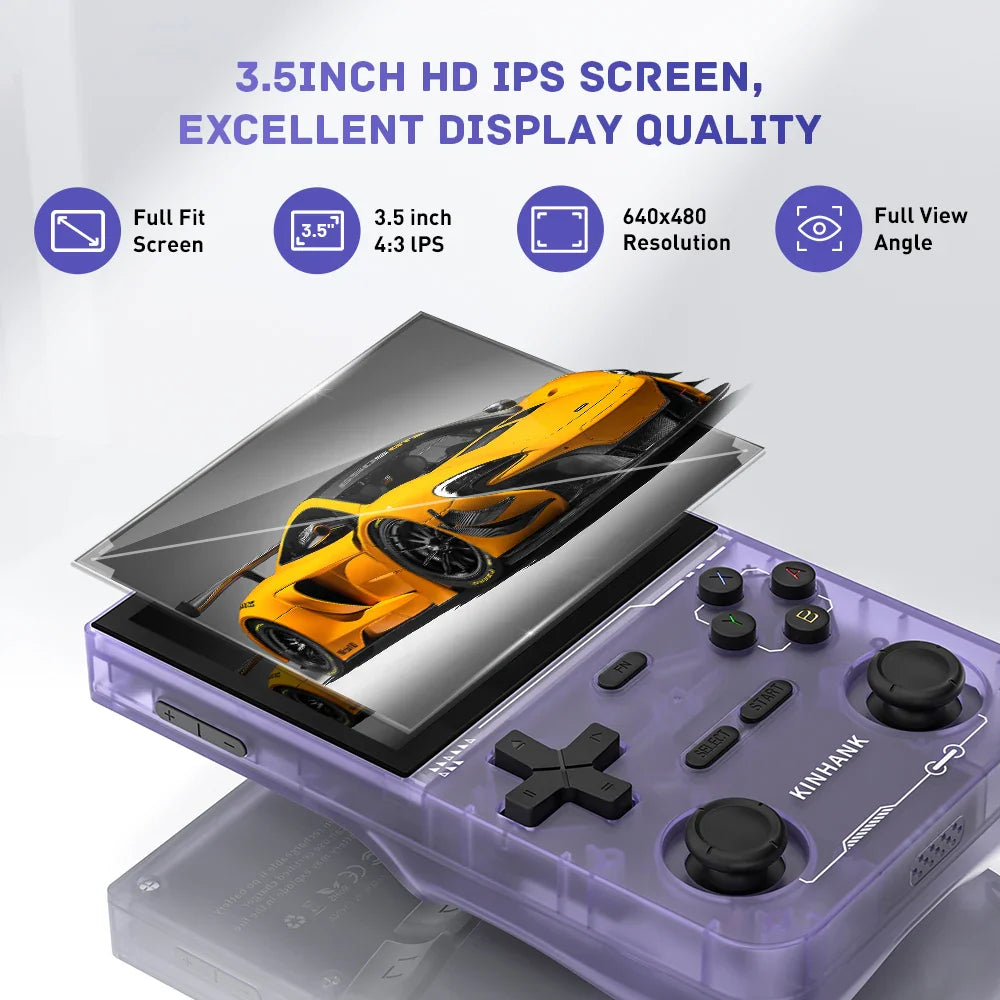 Open-Source Retro Handheld Game Console — 16,000+ Classic Games, PS1/PSP/N64/Dreamcast Emulators, 3.5-inch (88.9 mm) IPS 640×480 500nit