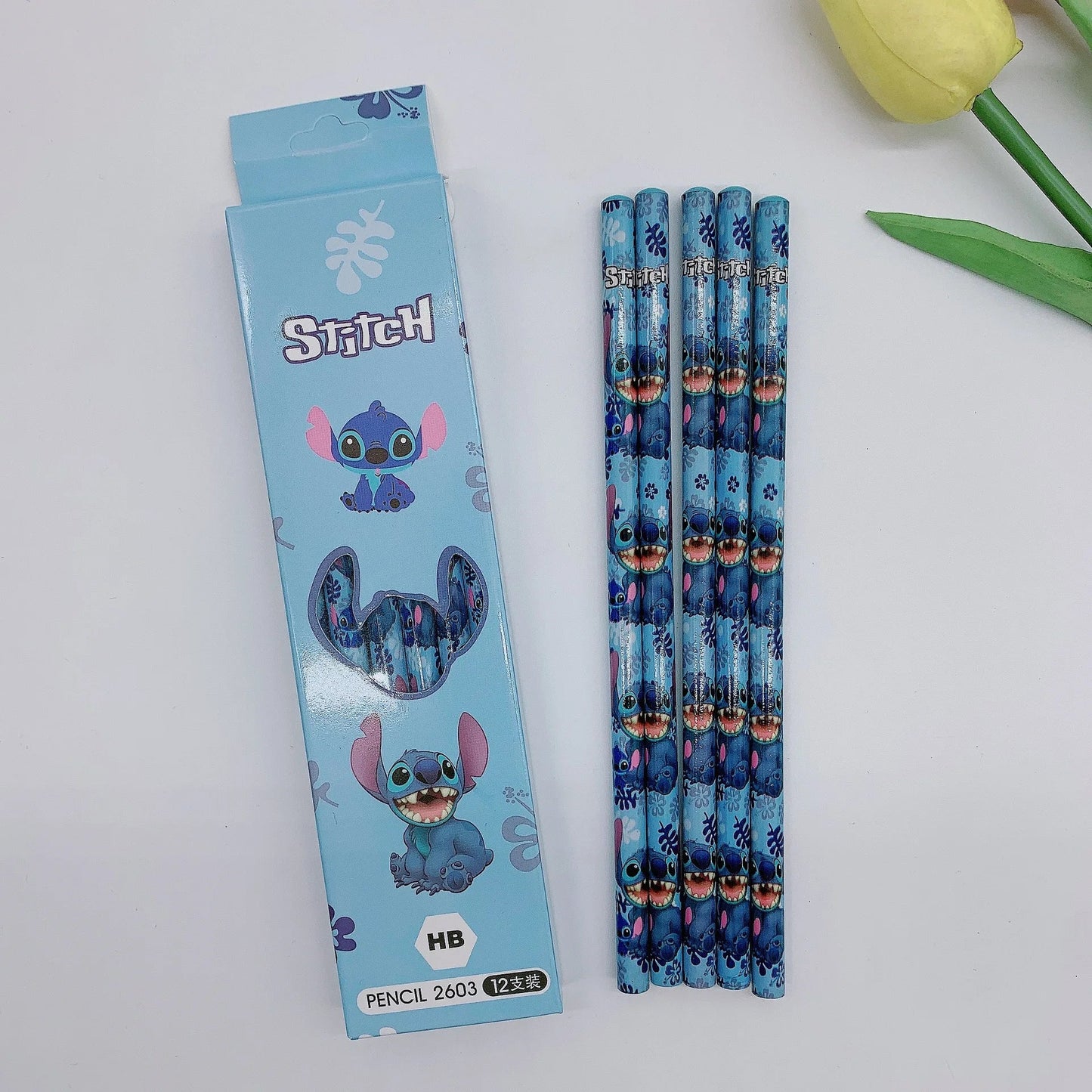 12-Pack Cartoon Character Pencil Set – HB & Colored Pencils for Kids, School Supplies & Birthday Gift