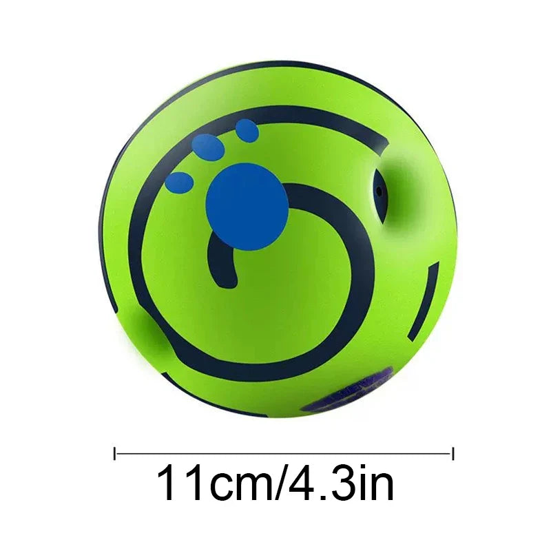 Wobble Wag Giggle Ball - Interactive Dog Toy, No Batteries, Rubber Giggle Ball for Indoor & Outdoor Play