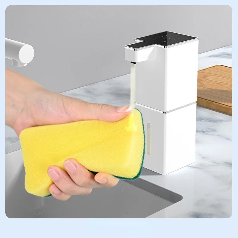Wall-Mounted Touchless Automatic Soap Dispenser — 380ml (12.8 fl oz) Rechargeable Infrared Foam & Liquid Dispenser for Kitchen & Bathroom