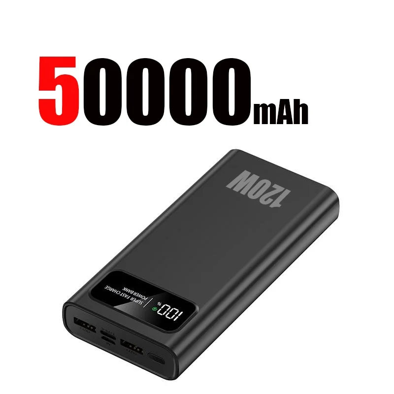 200000mAh 120W Fast Charging Power Bank with Digital Display for iPhone, Samsung & Huawei