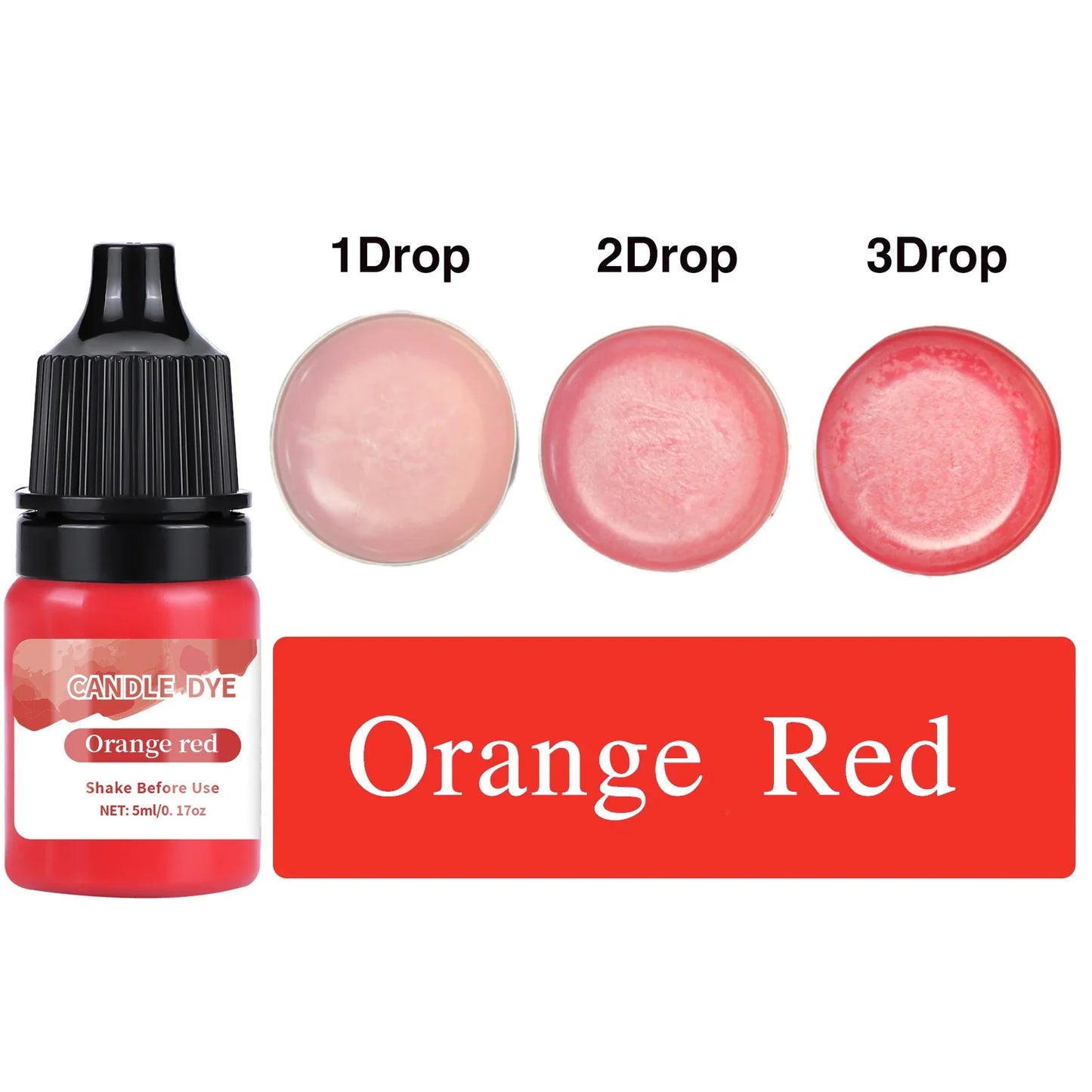 5ml (0.17 fl oz) Candle Dye Liquid Colorant – Non-Toxic High-Concentration Pigment for Soy Wax, Soap & Candle Making