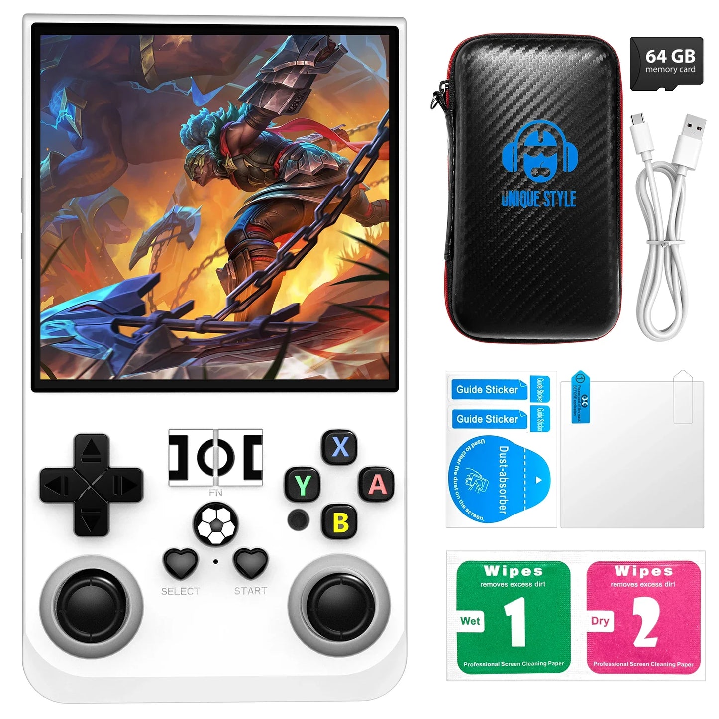 Portable Retro Handheld Game Console, 4.0-inch (10.16 cm) IPS 720x720, 64GB/128GB Storage, 18,000+ Classic Games