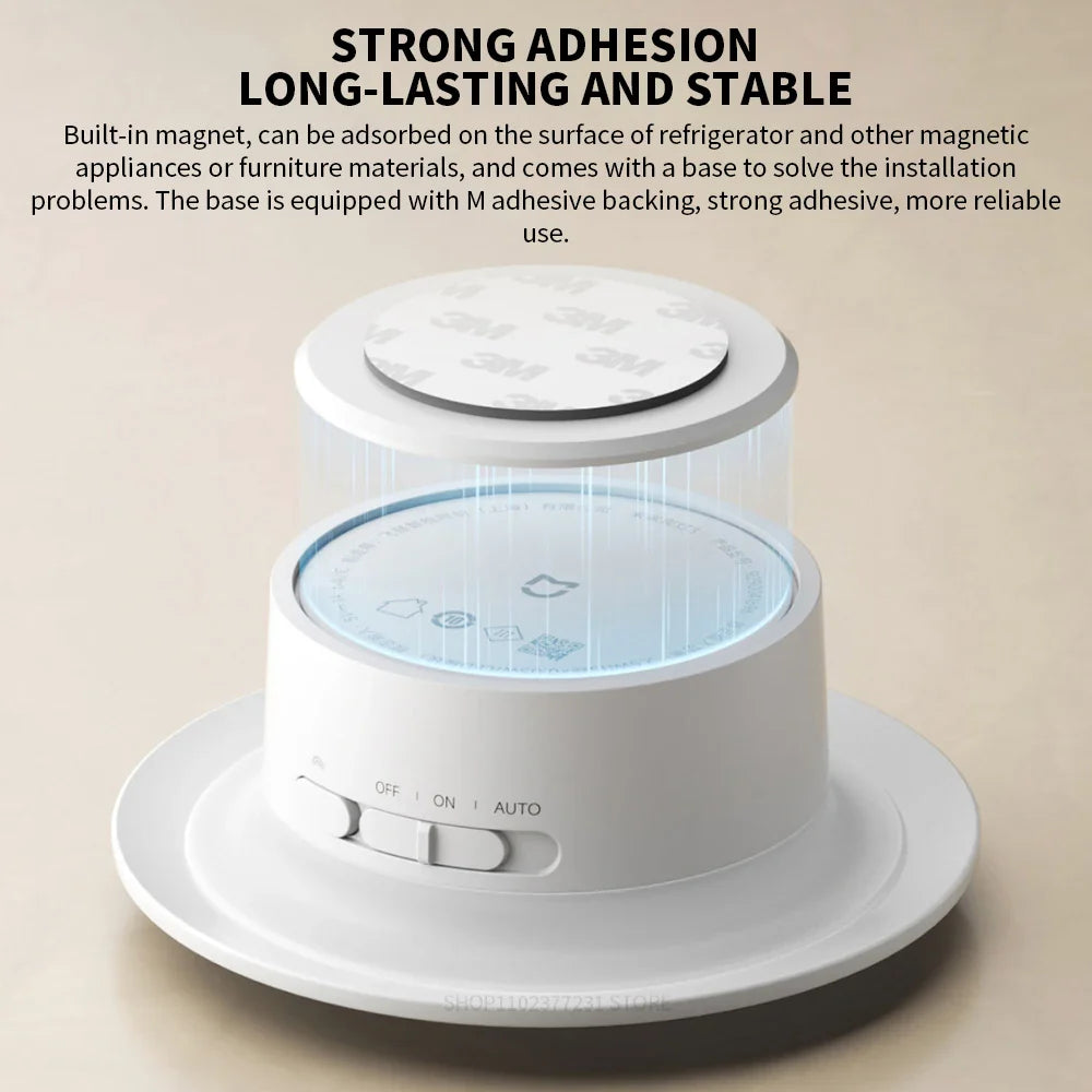 Rechargeable Infrared Motion LED Night Light – Magnetic Base, USB-C, Adjustable Brightness, 3.7 in (95 mm), Warm 2700K