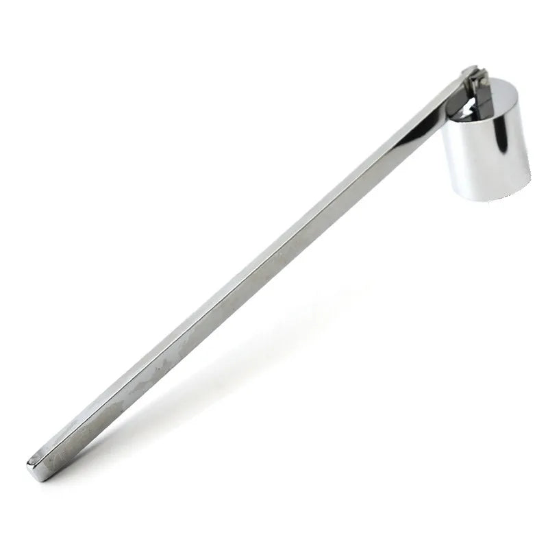 Bell-Shaped Metal Candle Snuffer — Gold Black Silver, 18 cm (7.1 in) Handle Vintage Candle Extinguisher for Home & Spa