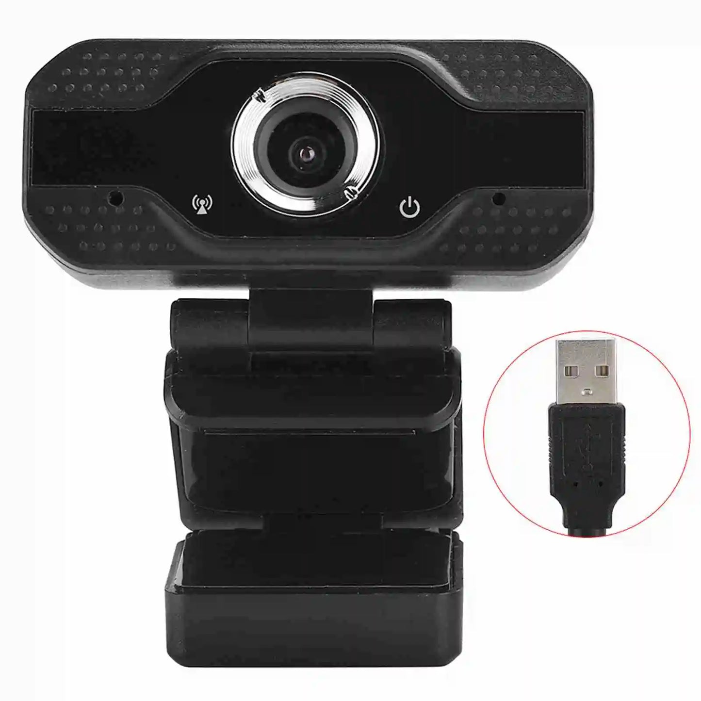 1080P USB Desktop Webcam with Microphone - 30FPS Full HD Plug-and-Play PC Camera for Online Classes & Video Calls