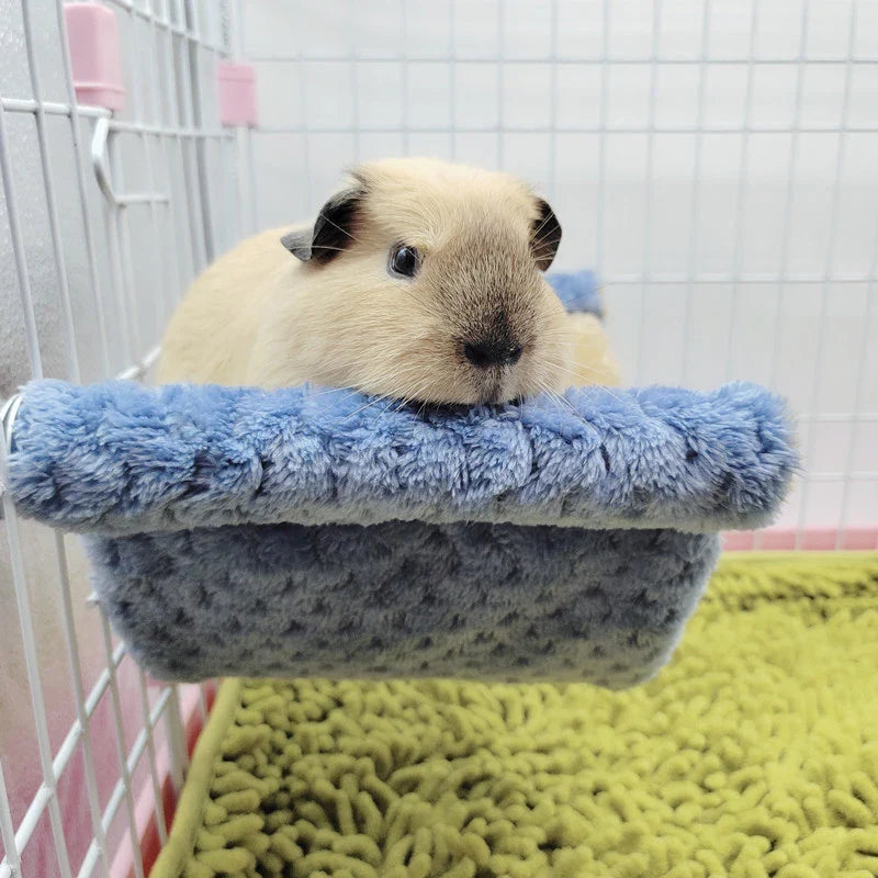Pet Hammock for Small Animals – Double-Thick Plush Hanging Bed for Hamsters, Mice & Rats | Warm Nest Sleeping Bag, Two Sizes (20×14×10 cm / 7.9×5.5×3.9 in; 26×18×12 cm / 10.2×7.1×4.7 in)
