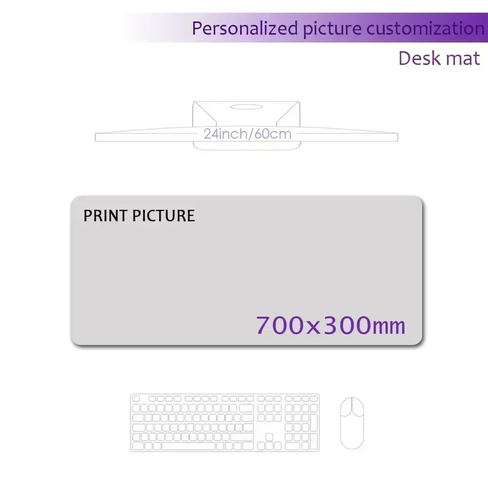 Custom Gaming Desk Mat – Personalized HD Mouse Pad Playmat, Multiple Sizes up to 1000x500mm (39.4x19.7 in) Non-Slip Rubber
