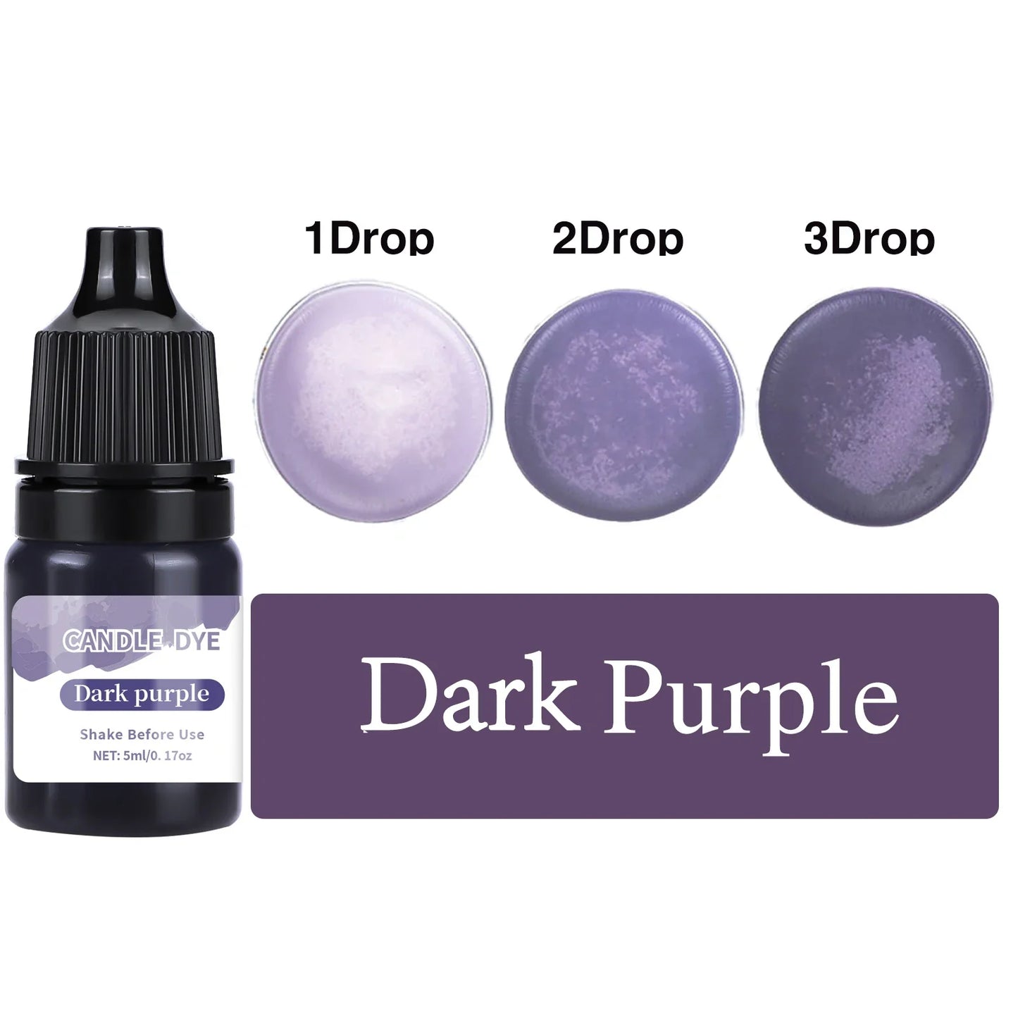 5ml (0.17 fl oz) Candle Dye Liquid Colorant – Non-Toxic High-Concentration Pigment for Soy Wax, Soap & Candle Making