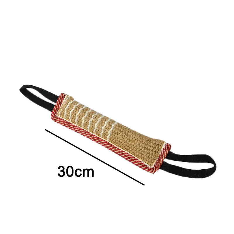 Dog Bite Tug Sleeve with 2 Rope Handles - Durable Hemp Training Toy for German Shepherd, Malinois, Rottweiler