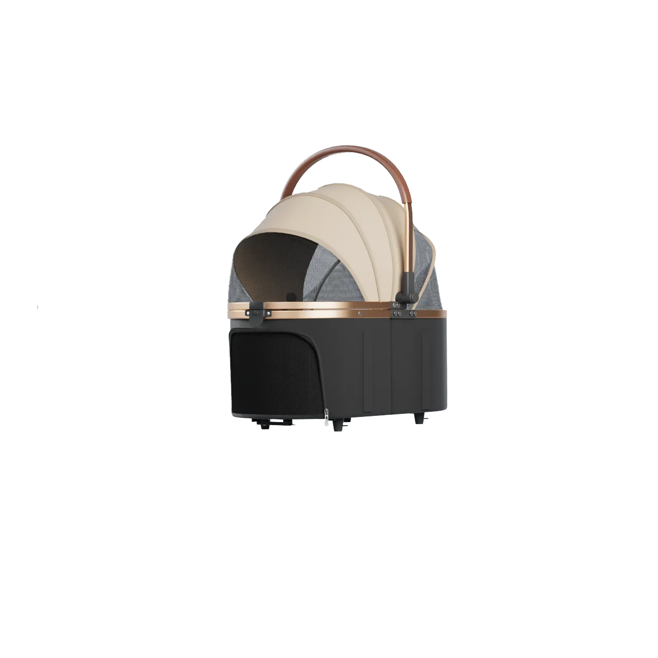 2-in-1 Foldable Pet Stroller with Detachable Carrier Bag – Portable Dog & Cat Cart for Small Pets