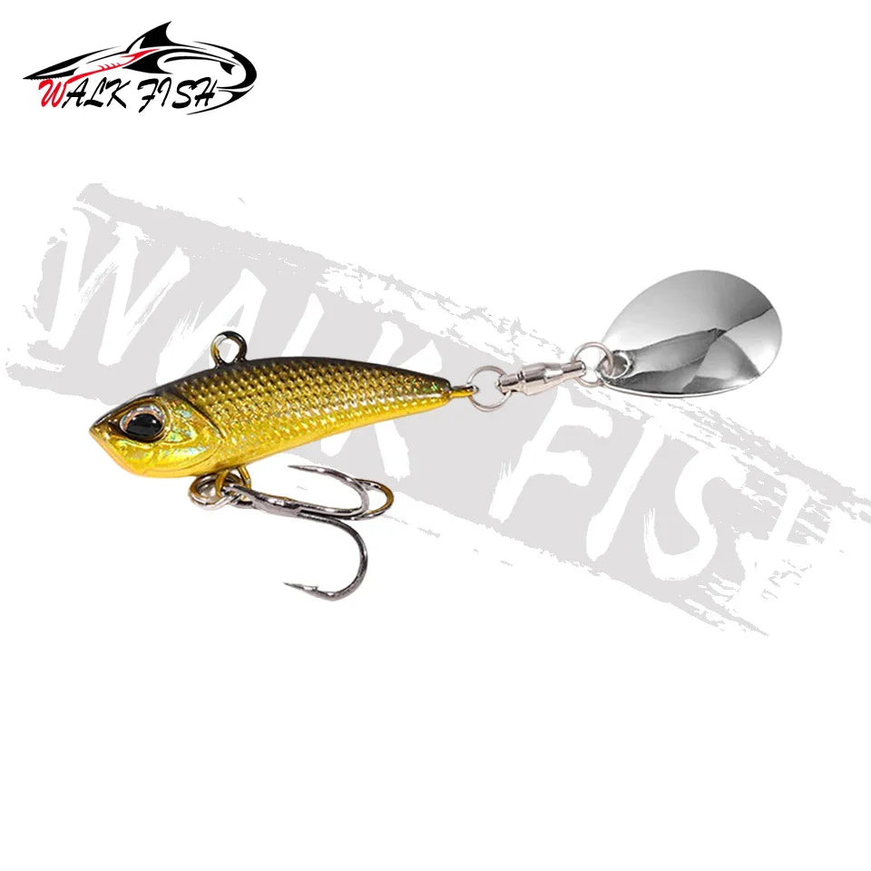 VIB Spinner Bait Metal Fishing Lure – Rotating Tail Wobbler, 7g/11g/15g/21g (0.25/0.39/0.53/0.74 oz), 28–42 mm (1.10–1.65 in), 11 Colors