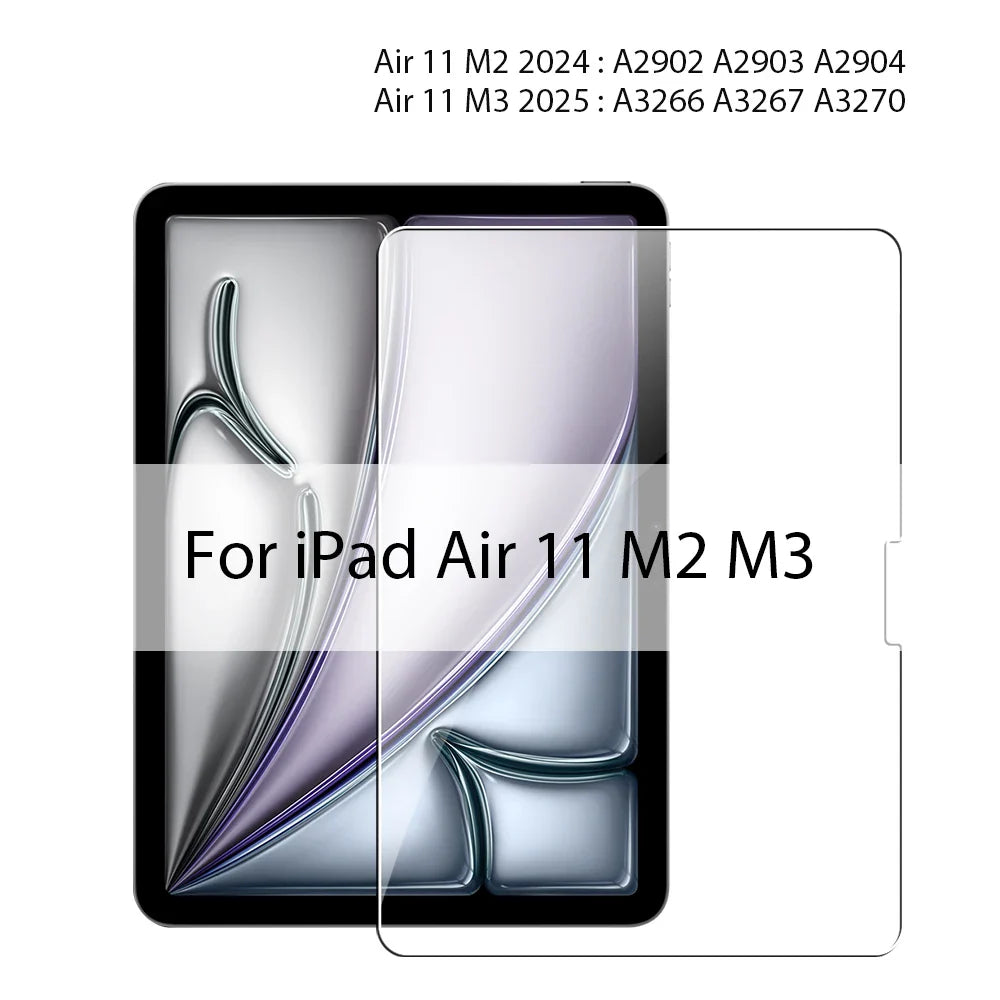 Tempered Glass Screen Protector for iPad — 1-Pack Compatible with 12.9 in (32.8 cm), 11 in (28.0 cm), 10.9 in (27.7 cm), 9.7 in (24.6 cm) — HD, Anti-Fingerprint, Oleophobic, Explosion-Proof