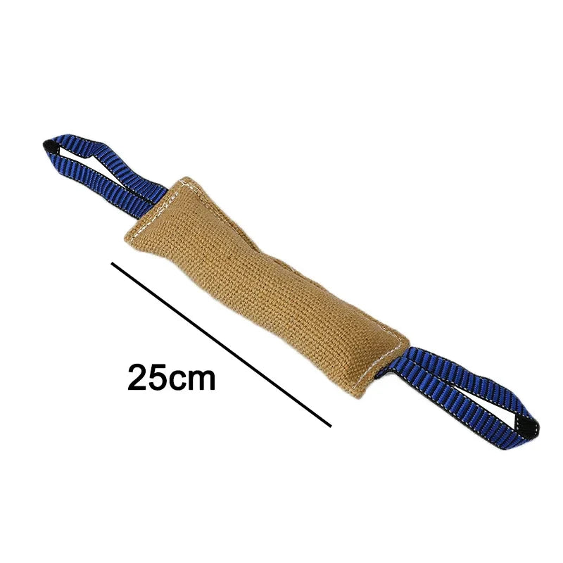 Dog Bite Tug Sleeve with 2 Rope Handles - Durable Hemp Training Toy for German Shepherd, Malinois, Rottweiler