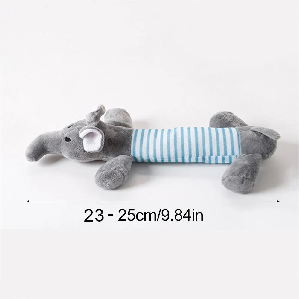 No-Stuffing Squeaky Dog Toy - Durable Simulated Animal Plush with Crinkle and Chew-Resistant Design