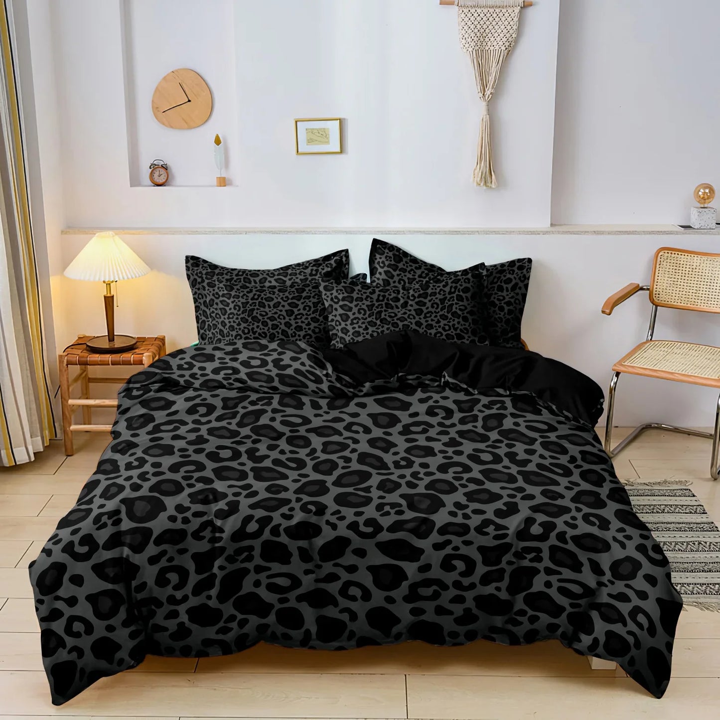3-Piece Printed Polyester Bedding Set – 200TC Duvet Cover with Pillowcases (Twin to Super King)