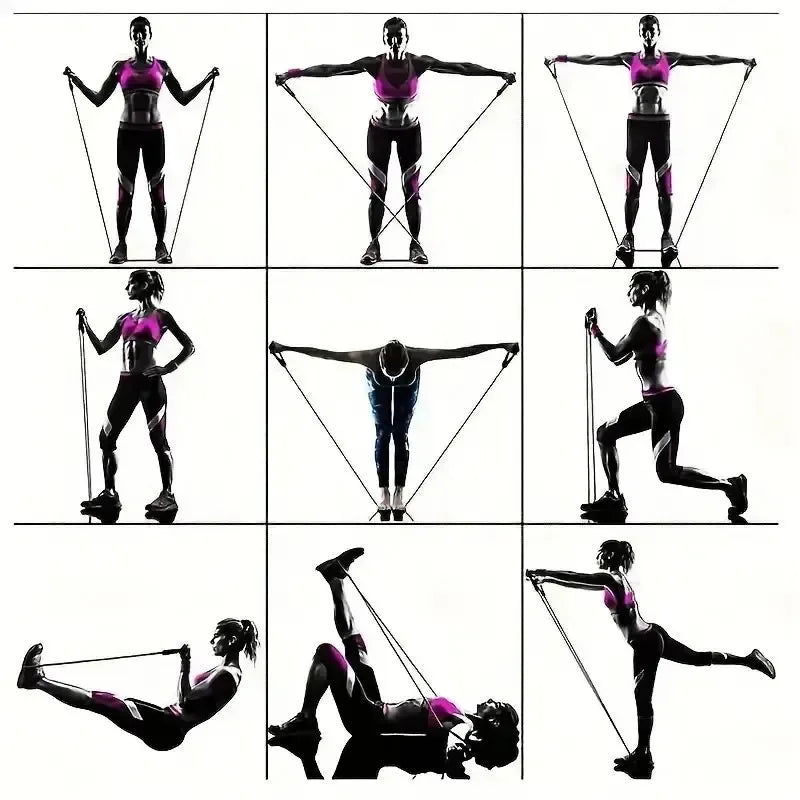 11-Piece TPE Resistance Band Set – Home Workout Kit with Door Anchor, Handles, Ankle Straps & Carry Bag