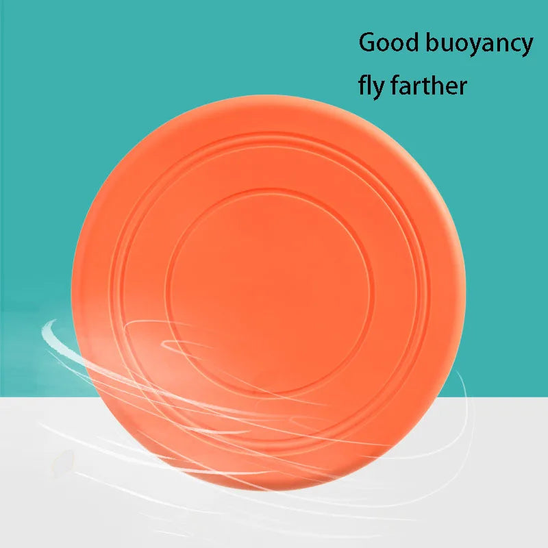 7-Color Silicone Flying Disc Dog & Cat Toy – 7" (17.8 cm) Chew-Resistant Interactive Toy for Puppy Training & Fetch