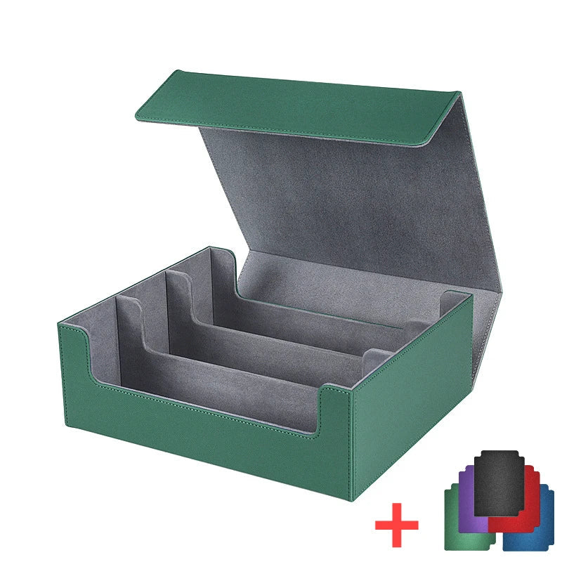 PU Leather Trading Card Storage Box – Holds 1800+ Cards | Magnetic Closure Commander Deck Case for MTG, Pokémon & TCG