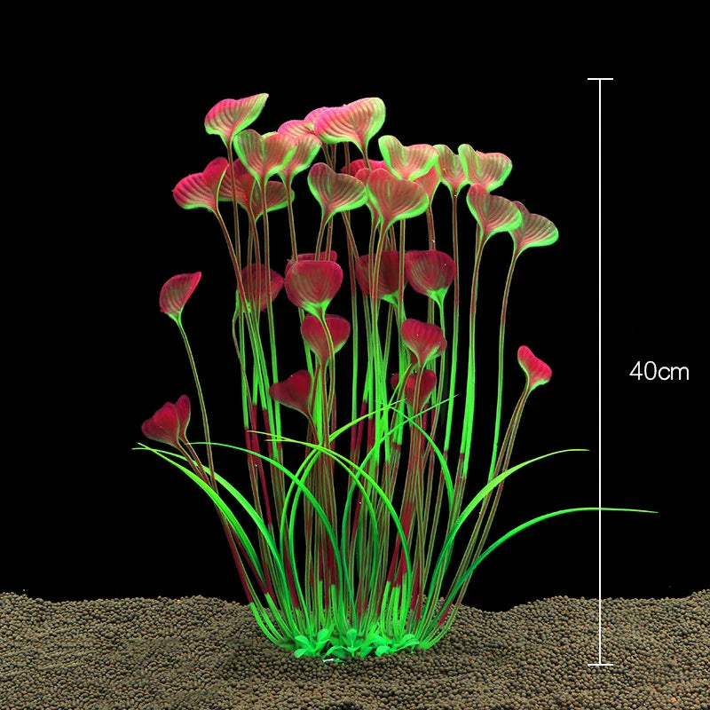 Artificial Aquarium Plants — Plastic Underwater Decorations for Fish Tanks, Realistic Aquarium Decor
