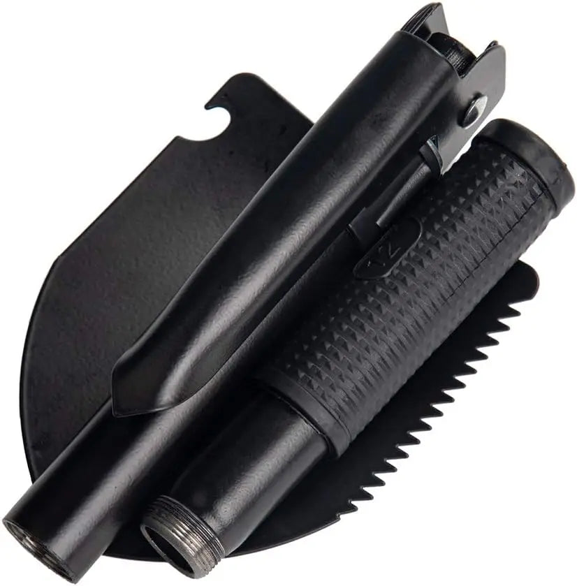 Compact Folding Camping Shovel – Military-Style Multi-Tool Pickaxe with Carry Pouch for Hiking, Hunting & Car Emergency