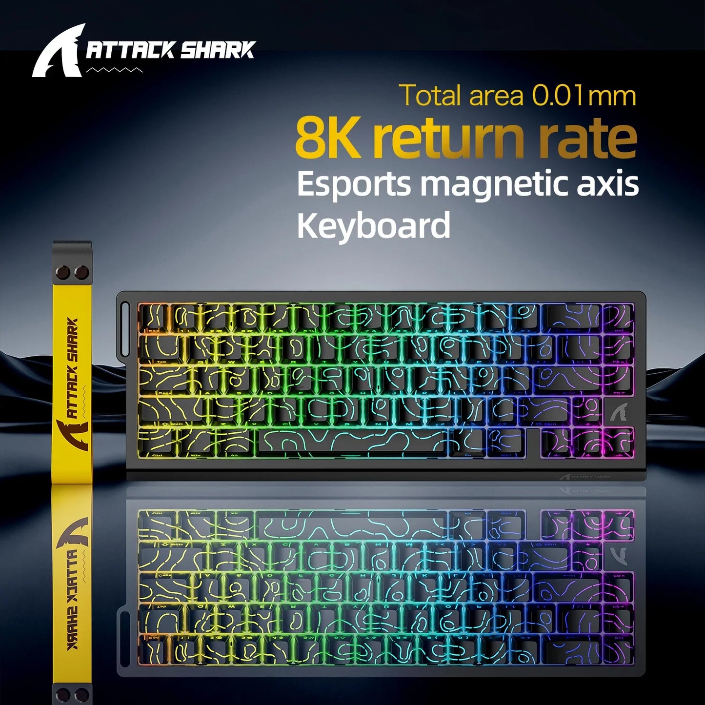 Magnetic Mechanical RGB Gaming Keyboard — 0.01mm Precision, 8000Hz Polling, 128K Scan, 0.125ms Response, Hot-Swap, Multi-Mode