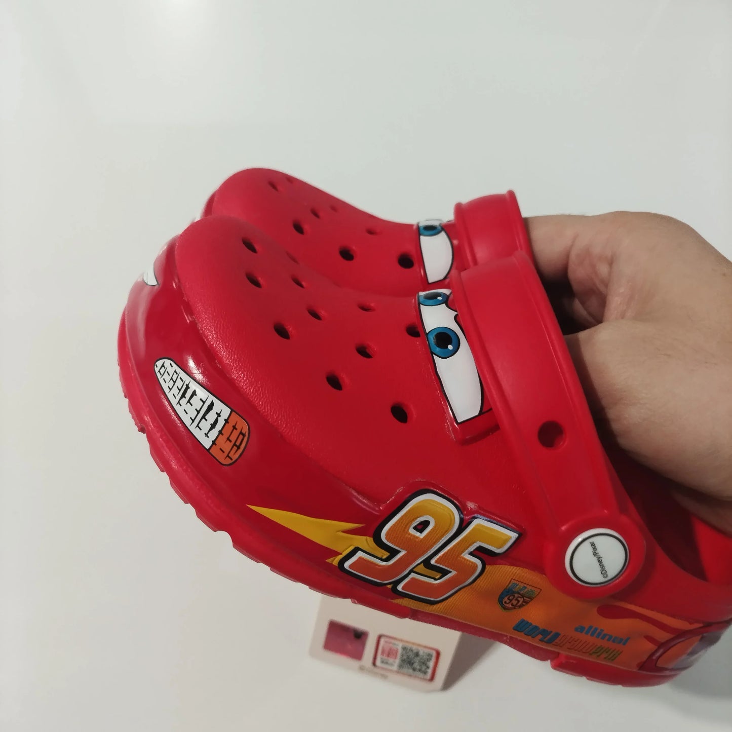 Lightning McQueen LED Light-Up Kids Slippers Car Sandals for Boys & Girls Breathable EVA Beach Slides