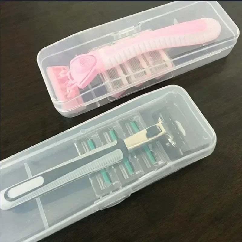 Portable Transparent Razor Case – Travel Shaver Storage & Protective PP Organizer
