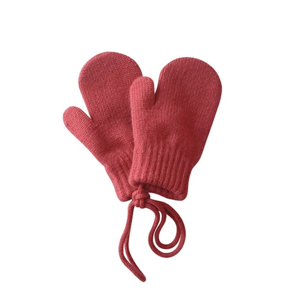 Kids Wool Winter Mittens Candy-Colored Knitted Gloves for 1-4 Years (14.5 x 9 cm / 5.7 x 3.5 in)