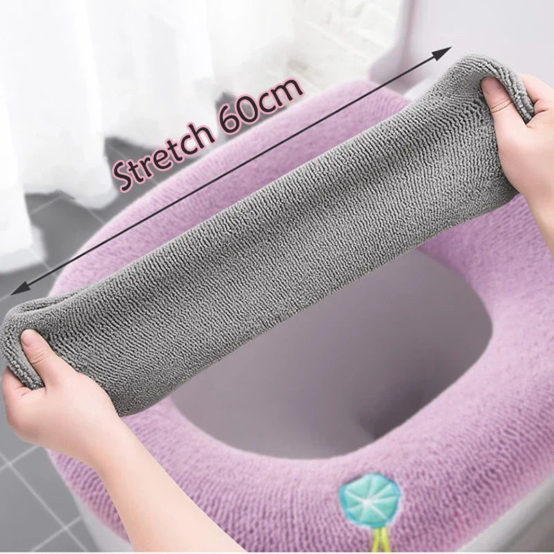 Universal Pumpkin Toilet Seat Cover – Soft Warm Closestool Mat, 30 cm (11.8 in) Toilet Lid Cushion