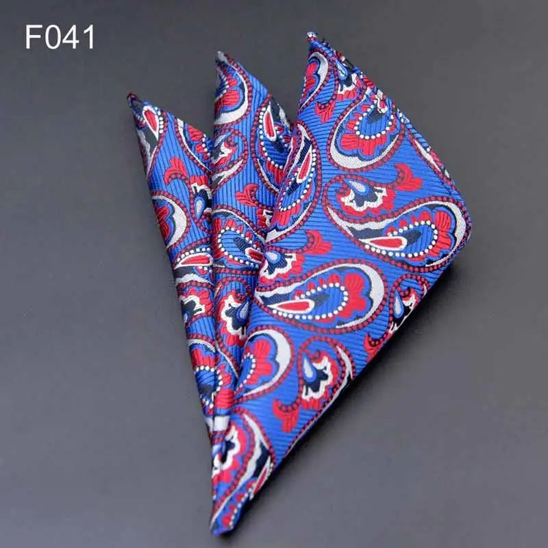 Men's Pocket Square 41 Colors - Plaid Dot Paisley Polyester Handkerchief 25 x 25 cm (9.8 x 9.8 in)