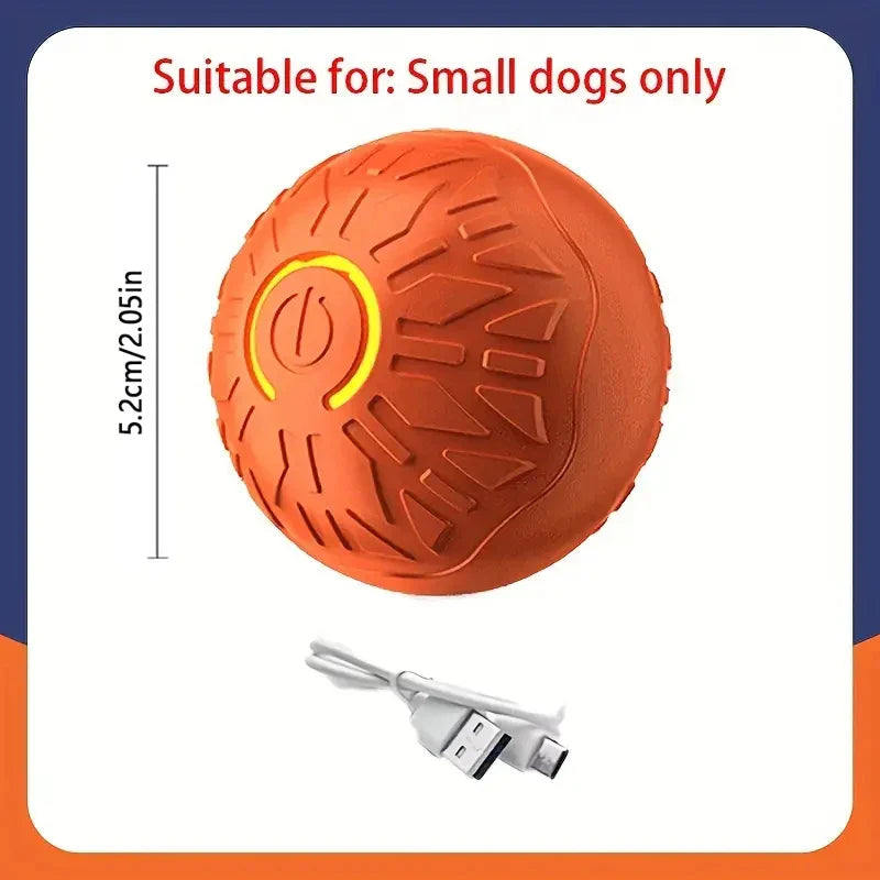 Automatic Interactive Dog Toy Ball USB Rechargeable Rolling Bouncing Chew Toy for Puppies to Large Dogs — Sizes 5.2 cm / 6.7 cm (2.05 in / 2.64 in)