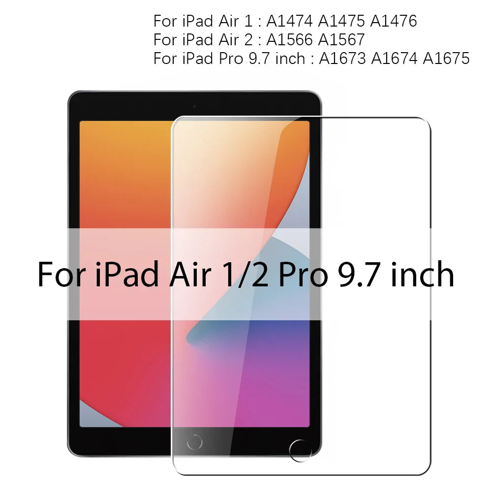 Tempered Glass Screen Protector for iPad Pro 11/12.9/13-inch, iPad Air & iPad Mini - 9H Anti-Fingerprint HD Scratch Resistant
