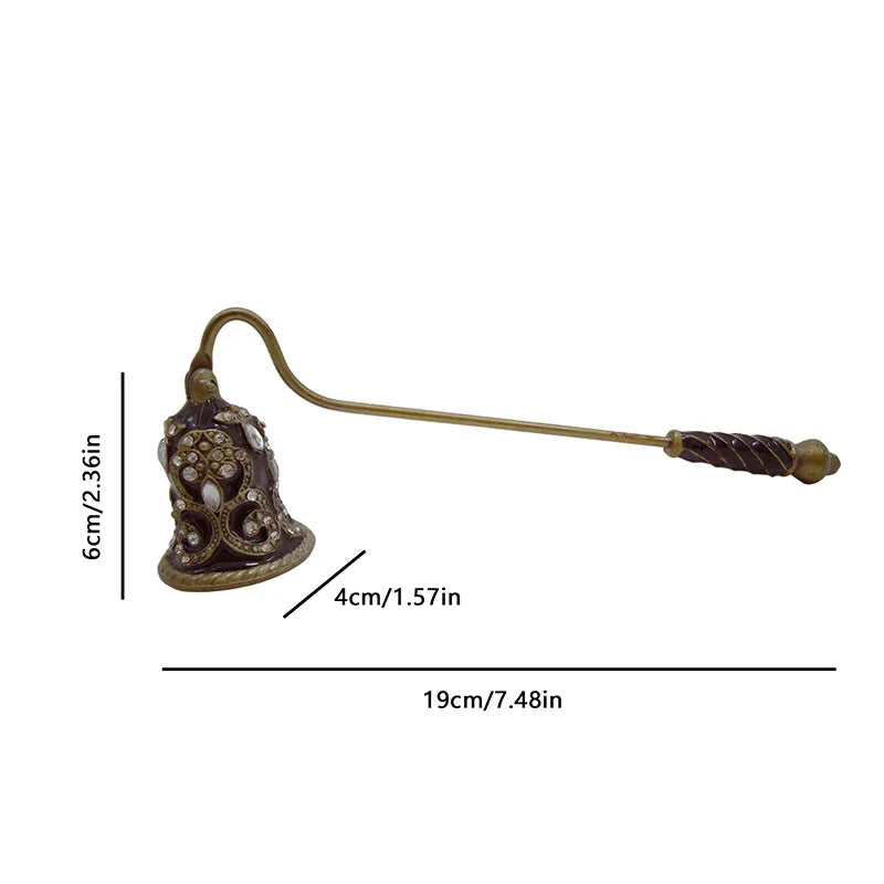 Elegant Metal Candle Snuffer - Long Handle Candle Extinguisher & Wick Snuffer for Home Decor Gift