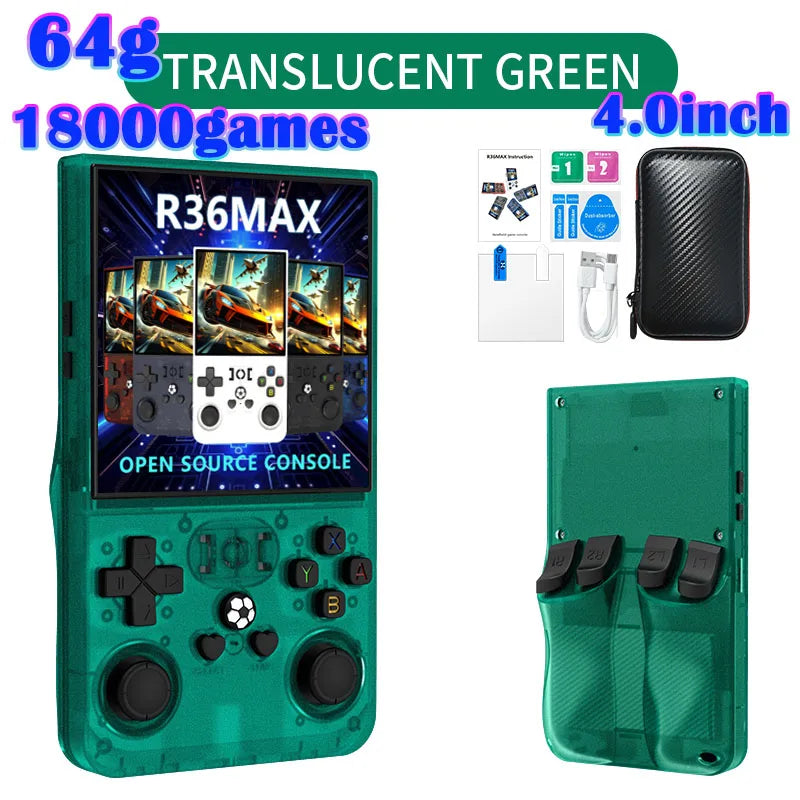 Handheld Retro Game Console 4.0-inch (10.2 cm) IPS 720x720, 64GB/128GB, 22,000 Preloaded Games, Linux, USB-C Charging