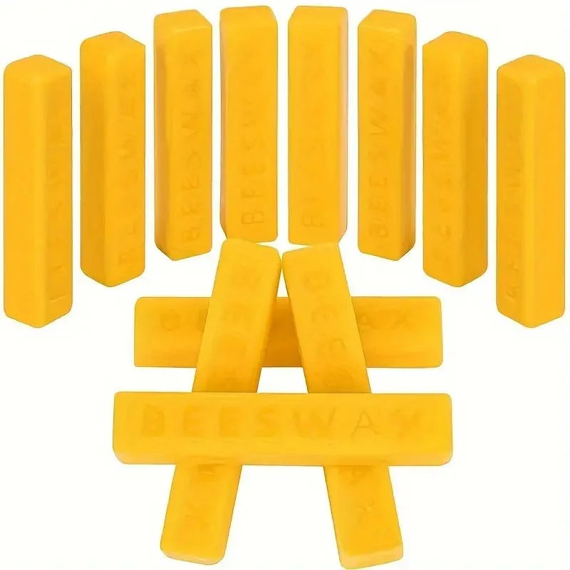 Natural Yellow Beeswax Sticks for Candle Making, Furniture Polishing & DIY Crafts - 5/10/15 Pack