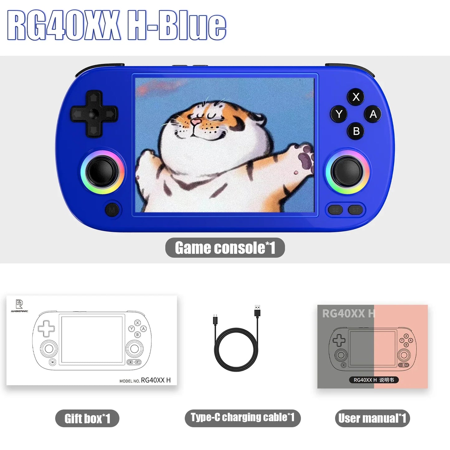 Retro Handheld Game Console 4.0-inch (10.2 cm) IPS 640x480 | 3200mAh | 64-bit Linux | RGB Joystick | HDMI & Bluetooth | 5,000+ Built-in Games