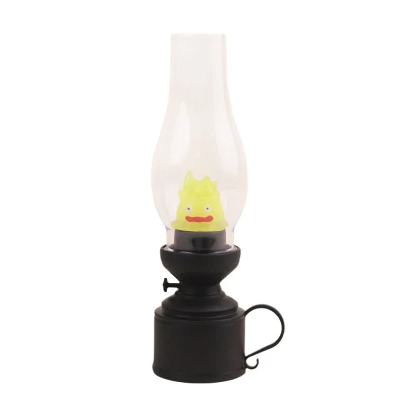 Calcifer Flameless LED Night Light Cartoon Kerosene Lamp Retro Decorative Bedside Candle