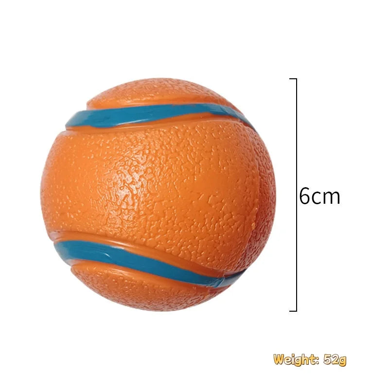 Chew-Proof Rubber Dog Ball - Elastic Jumping Fetch Toy for Small, Medium & Large Dogs