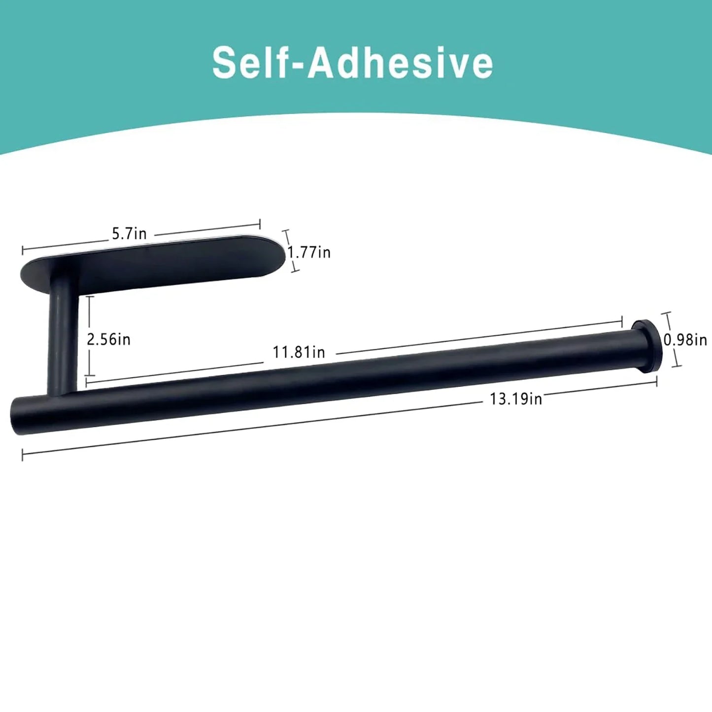 Adhesive Paper Towel & Toilet Roll Holder - Wall-Mount Tissue Dispenser for Kitchen and Bathroom Cabinet Storage
