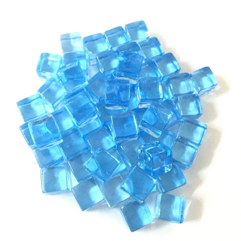 50-Pack 8mm Acrylic Cube Dice (0.31in) – 25 Translucent Colors Clear Game Pieces for Board Games & Crafts