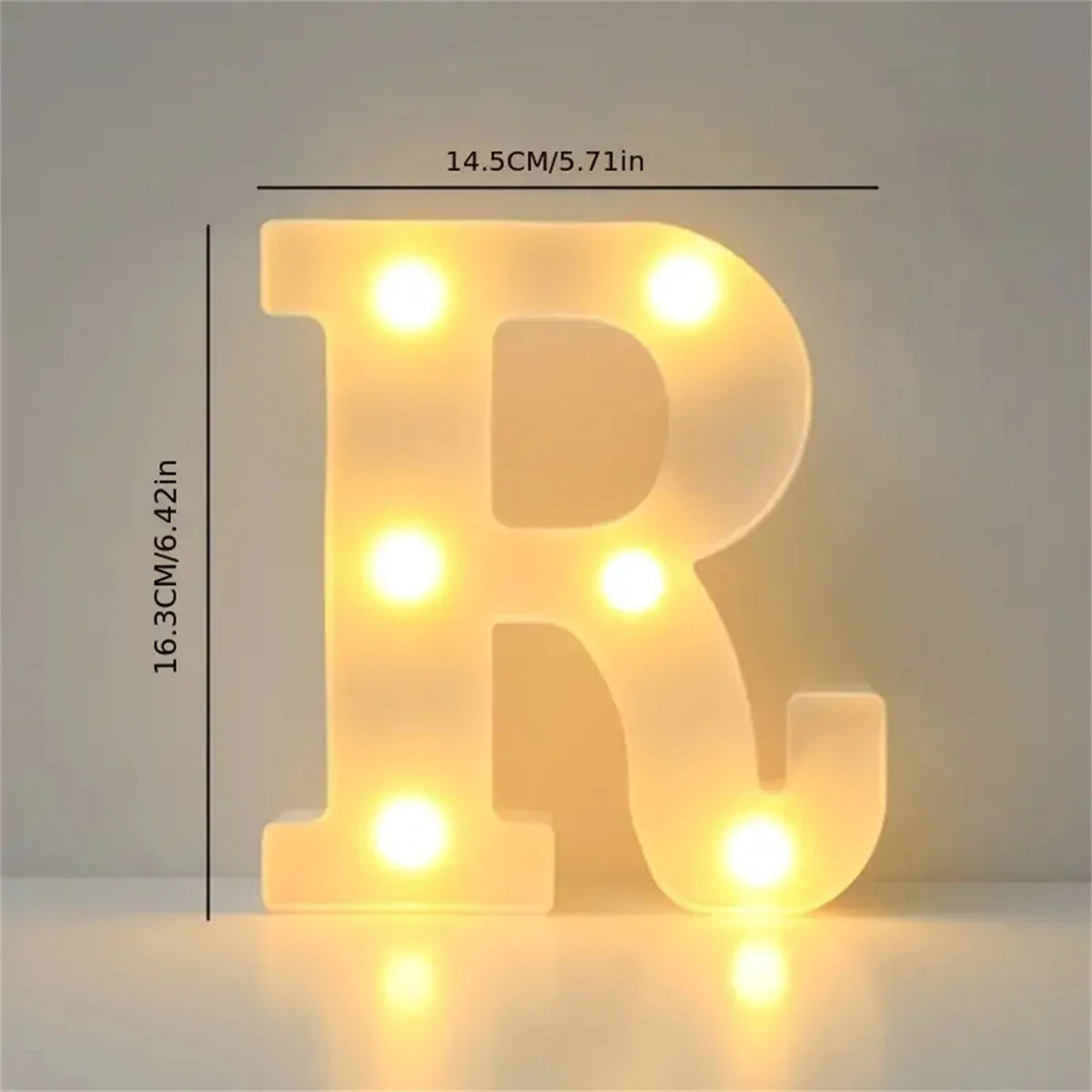 16cm (6.3 in) LED Marquee Letter & Number Light - Battery-Operated Night Lamp for Home, Wedding, Bar & Party Decor