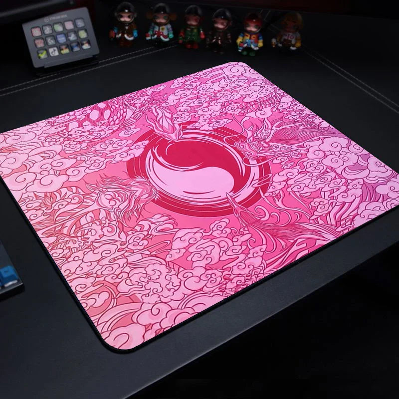 Cute Tiger Small Gaming Mouse Pad with Wrist Rest — Non-Slip Rubber Base, Anime Cartoon Desk Mat