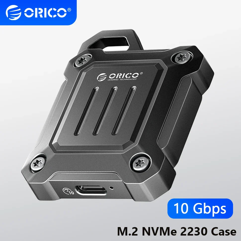 Portable M.2 2230 NVMe SSD Enclosure USB-C 10Gbps (USB 3.2 Gen 2) External M.2 Case for PC, Laptop